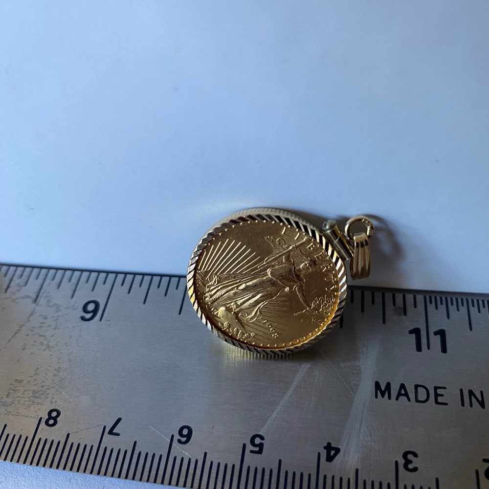 $10 22k American Gold Coin Bullion & 14k Gold Setting ✨SOLD✨ - Picture 6 of 6
